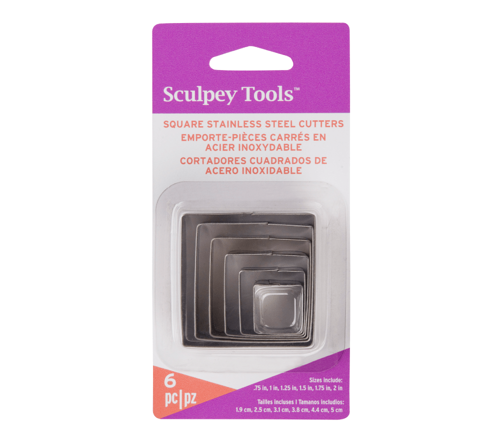 Sculpey Cutter Set - Square (6 Cutters)