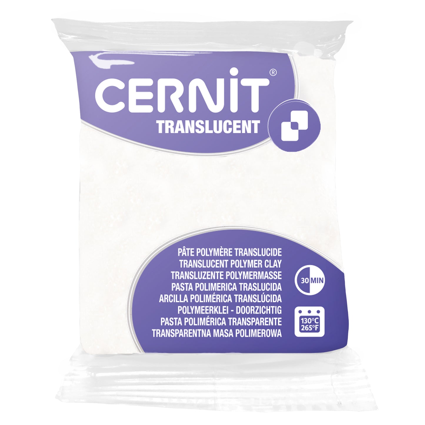 Cernit Translucent - Glitter white (56g)