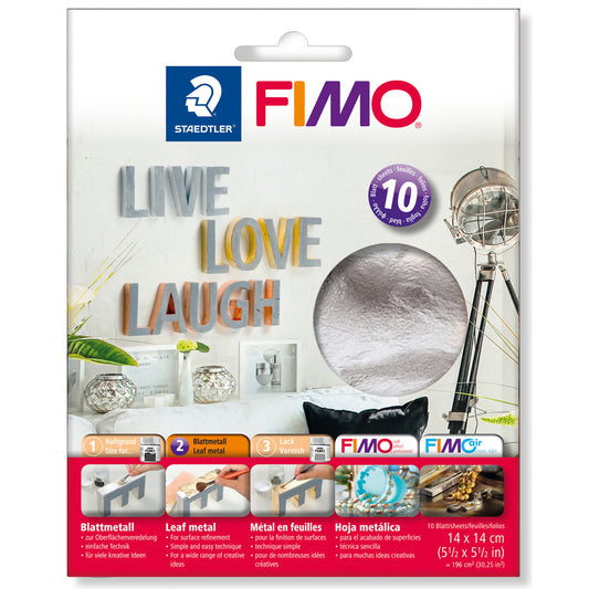 FIMO Leaf Metal - Silver (10 sheets)