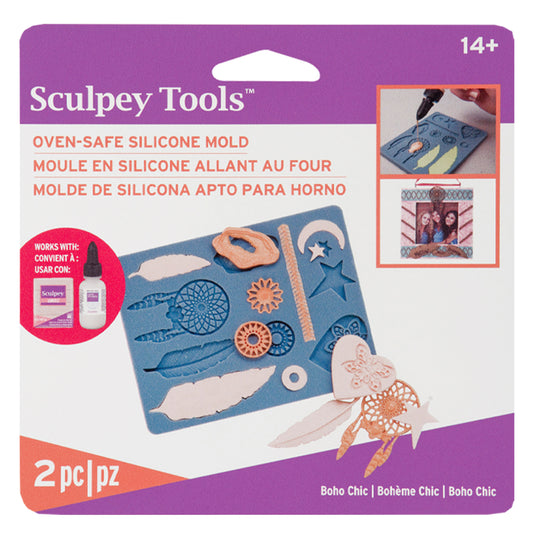 Sculpey Bakeable Silicone Mould - Boho Chic