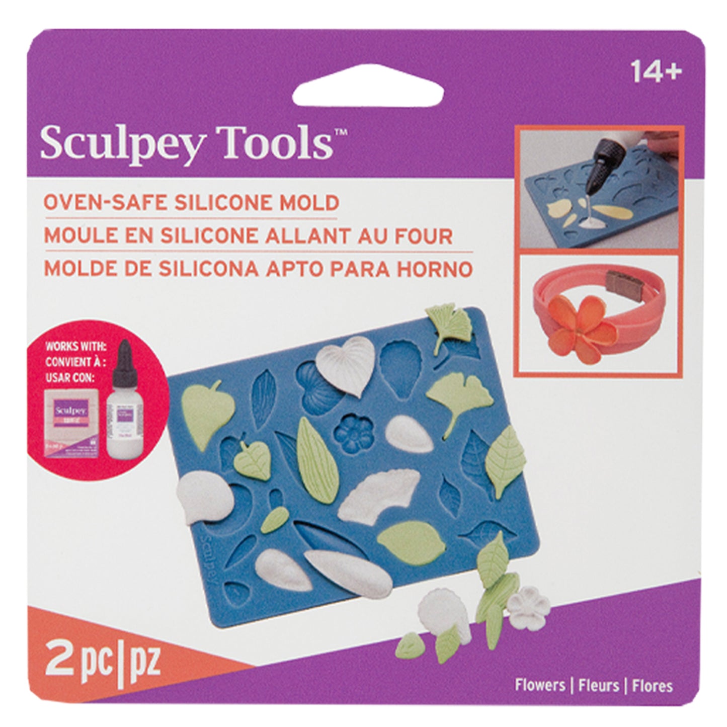 Sculpey Bakeable Silicone Mould - Flowers