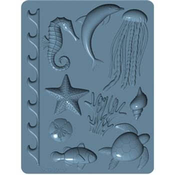 Sculpey Bakeable Silicone Mould - Sea Life