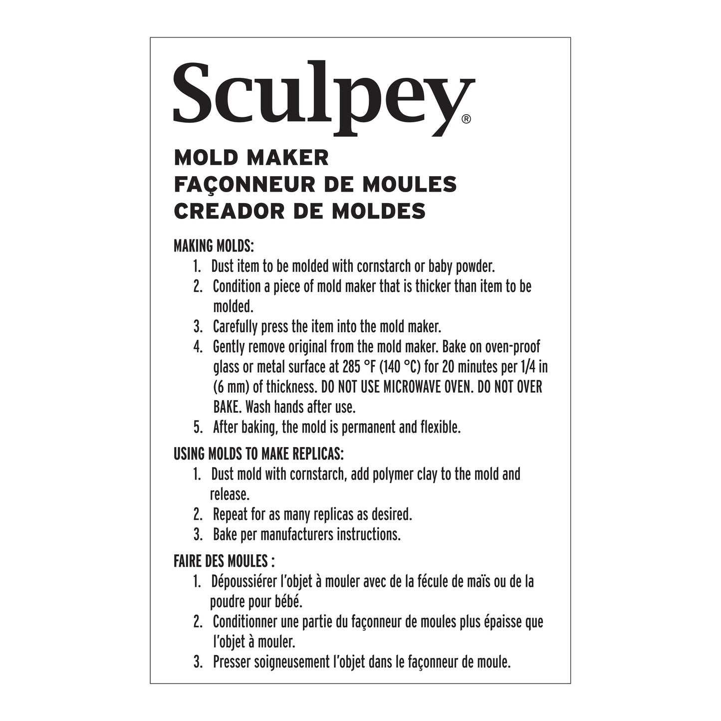 Sculpey Mould Maker