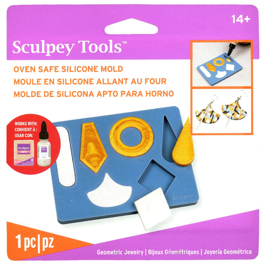 Sculpey Bakeable Silicone Mould - Geometric Jewellery