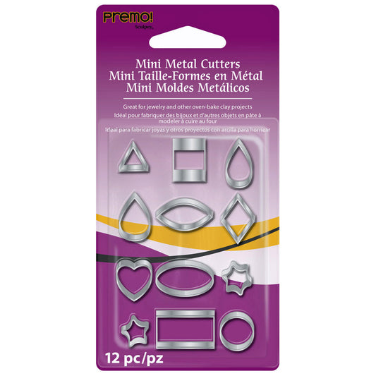 Sculpey Premo Mini Metal Cutters - Basic Shapes (12)