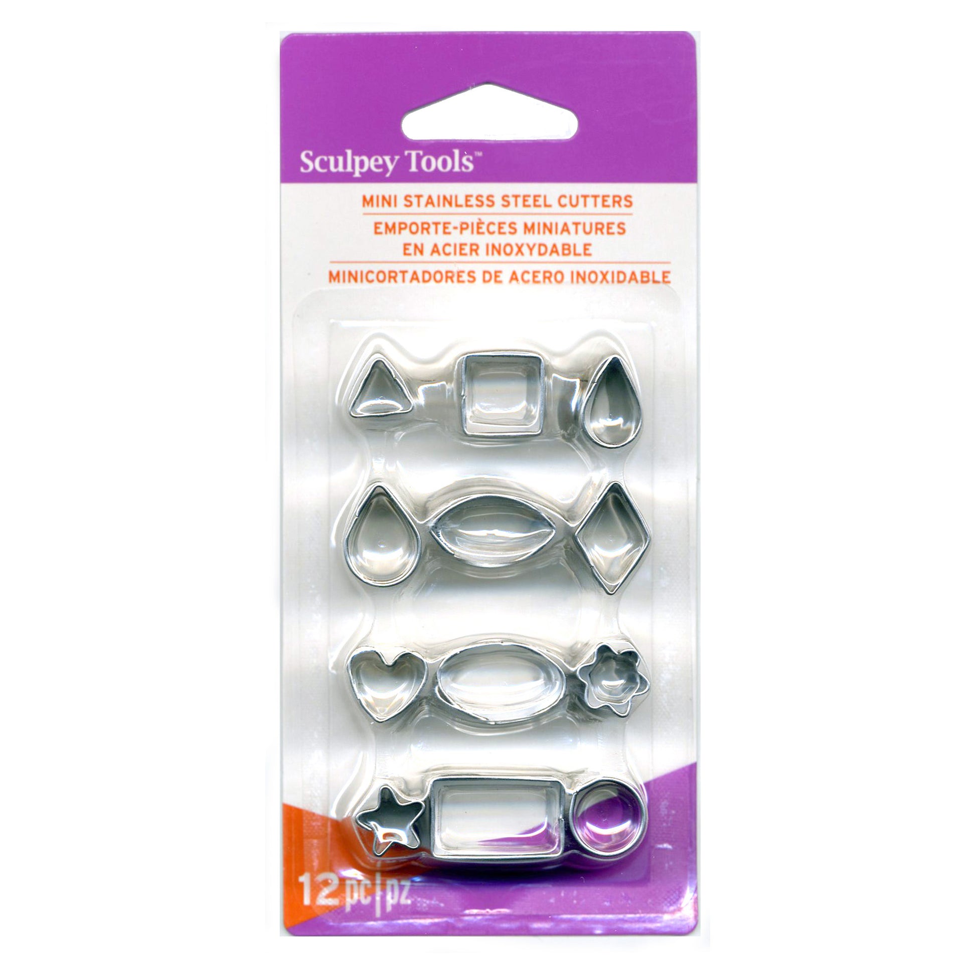 Sculpey Mini Metal Cutters - Basic Shapes (12)