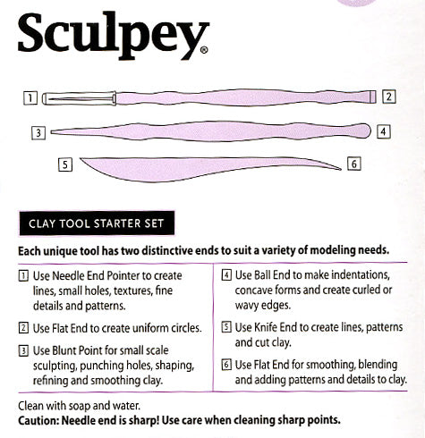 Sculpey Clay Tool Starter Set