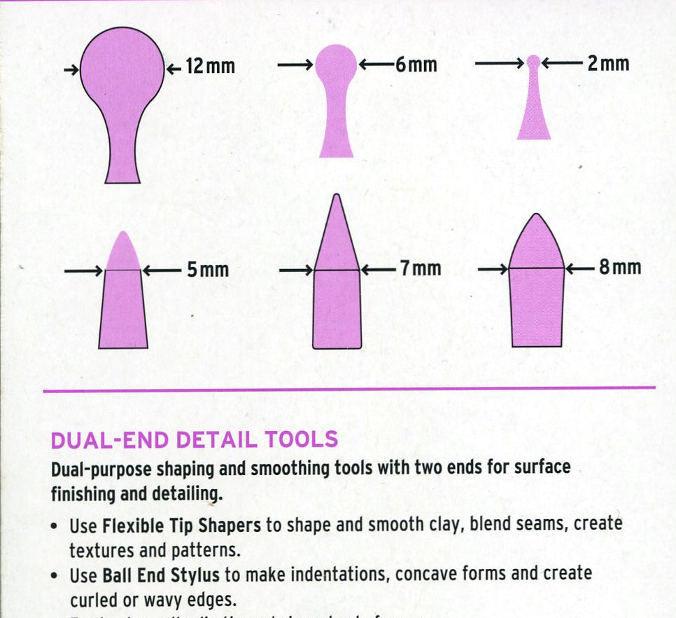 Sculpey Dual End Tools - Style & Detail