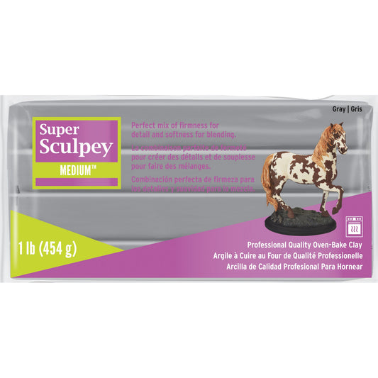 Super Sculpey Medium Blend Grey - (454g)